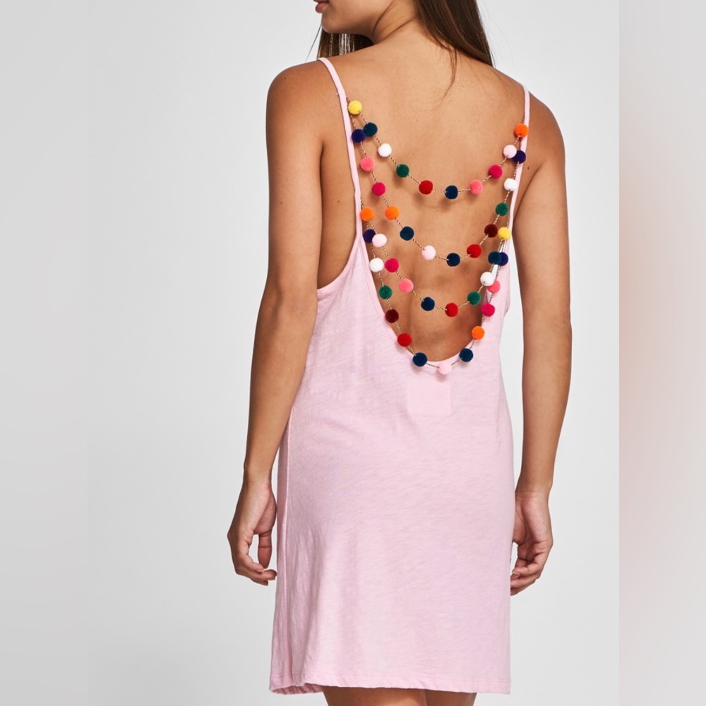 Mini Pom Pom Necklace Dress
